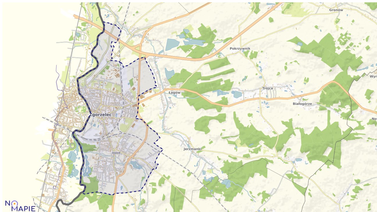 Mapa uzbrojenia terenu Zgorzelca